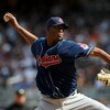 NEW YORK - APRIL 18: Fausto Carmona #55 of the Cleveland Indians pitches against the New York Yankees at Yankee Stadium on April 18, 2009 in the Bronx borough of New York City.  (Photo by Nick Laham/Getty Images)