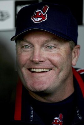 CHICAGO - APRIL 02:  Manager Eric Wedge #22 of the Cleveland Indians chats with the media prior to the Opening Day game between the Indians and the Chicago White Sox on April 2, 2006 at U.S. Cellular Field in Chicago, Illinois.  (Photo by Jonathan Daniel/