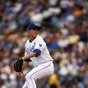 KANSAS CITY, MO - JUNE 17:  Zack Greinke #23 of the Kansas City Royals pitches against the Arizona Diamondbacks during the game on June 17, 2009 at Kauffman Stadium in Kansas City, Missouri. (Photo by Jamie Squire/Getty Images)