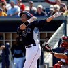 PORT CHARLOTTE, FL - FEBRUARY 27:  Infielder Evan Longoria #3 of the Tampa Bay Rays watches his home run against the Boston Red Sox during a Grapefruit League Spring Training Game at Charlotte Sports Park on February 27, 2009 in Port Charlotte, Florida.  