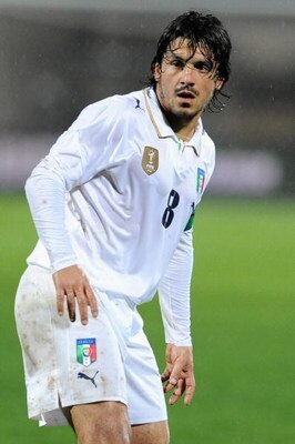 PRETORIA, SOUTH AFRICA - JUNE 10:  Gennaro Gattuso of Italy reacts during the friendly match between Italy and New Zealand played at Super Stadium on June 10, 2009 in Pretoria, South Africa. (Photo by Lefty Shivambu/Gallo Images/Getty Images)