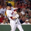 BOSTON - JULY 06:  Jason Bay #44 of the Boston Red Sox gets a hit against the Oakland Athletics on July 6, 2009 at Fenway Park in Boston, Massachusetts. The Athletics defeated the Red Sox 6-0. (Photo by Elsa/Getty Images)