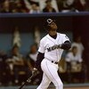 6 Oct 1995:  Outfielder Ken Griffey Jr. of the Seattle Mariners stands at the plate looking up during a game against the New York Yankees at the Kingdome in Seattle, Washington.  The Mariners won the game 11-8. Mandatory Credit: Stephen Dunn  /Allsport