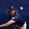 26 Feb 1998: Randy Johnson #51 of the Seattle Mariners pitching during the spring training game between the Seattle Mariners and the San Diego Padres at the Peoria Stadium in Peoria, Arizona. The Seattle Mariners lost to the San Diego Padres 0-8.