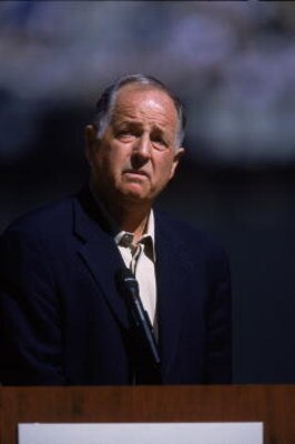 9 Sep 2001:   General Manager Pat Gillick of the Seattle Mariners talking to the fans before the game against the Baltimore Orioles at Safeco Field in Seatte, Washington. The Mariners defeated the Orioles 6-0.Mandatory Credit: Otto Greule  /Allsport