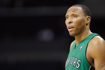 CHARLOTTE, NC - MARCH 16:  Shawn Marion #31 of the Toronto Raptors looks on against the Charlotte Bobcats during their game at Time Warner Cable Arena on March 16, 2009 in Charlotte, North Carolina.  NOTE TO USER: User expressly acknowledges and agrees th