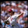 9 May 1991: Pitcher Mitch Williams of the Philadelphia Phillies throws a pitch during a game against the San Diego Padres at Jack Murphy Stadium in San Diego, California.