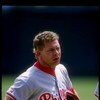 29 May 1993: Outfielder Lenny Dykstra of the Philadelphia Phillies stands on the field during a game against the Colorado Rockies at Coors Field in Denver, Colorado.