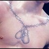 1 Mar 1997:  Close-up of Paul Spadafora''s tattoo during a bout in Atlantic City, New Jersey. Mandatory Credit: Al Bello  /Allsport