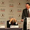 FREMONT, CA - NOVEMBER 14: Oakland Athletics general manager Billy Beane (R) speaks at a press conference with Lew Wolff (L) owner and managing partner of the Oakland Athletics and Major League Baseball Commisioner Bud Selig announcing the building of a n
