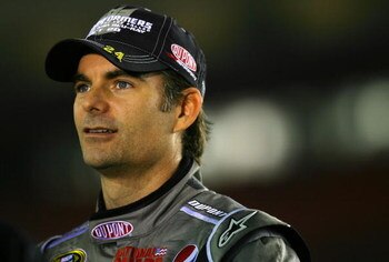 CONCORD, NC - OCTOBER 15:  Jeff Gordon, driver of the #24 Transformers Chevrolet, stands on pit road during qualifying for the NASCAR Sprint Cup Series NASCAR Banking 500 at Lowe's Motor Speedway on October 15, 2009 in Concord, North Carolina.  (Photo by 