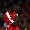 LONDON - SEPTEMBER 30:  Emmanuel Adebayor of Arsenal celebrates after he scored a penalty during the UEFA Champions League Group G match between Arsenal and FC Porto at the Emirates Stadium on September 30, 2008 in London, England.  (Photo by Mike Hewitt/