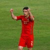 BASEL, SWITZERLAND - JUNE 19: Nuno Gomes of Portugal celebrates after scoring his teams first goal during the UEFA EURO 2008 Quarter Final match between Portugal and Germany at St. Jakob-Park on June 19, 2008 in Basel, Switzerland.  (Photo by Shaun Botter