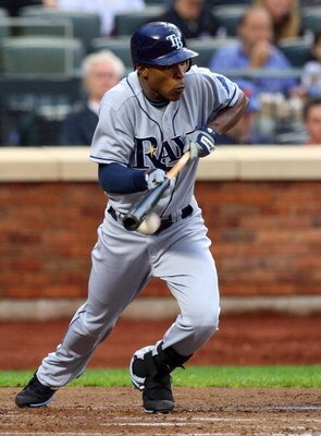 NEW YORK - JUNE 19:  B.J. Upton #2 of the Tampa Bay Rays bats against the New York Mets on June 19, 2009 at Citi Field in the Flushing neighborhood of the Queens borough of New York City.  (Photo by Jim McIsaac/Getty Images)