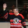 NEW YORK - FEBRUARY 22: Stan Mikita attends the ceremony honoring Andy Bathgate and Harry Howell prior to the game between the Toronto Maple Leafs and the New York Rangers on February 22, 2009 at Madison Square Garden in New York City. (Photo by Bruce Ben