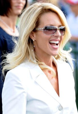LOUISVILLE, KY - SEPTEMBER 18:  Valerie Faldo walks out for the opening ceremony of the 2008 Ryder Cup at Valhalla Golf Club on September 18, 2008 in Louisville, Kentucky.  (Photo by Harry How/Getty Images)