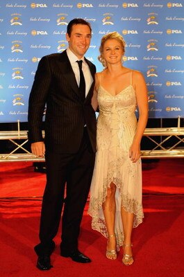 LOUISVILLE, KY - SEPTEMBER 17:  Oliver Wilson of England and the European Ryder Cup team poses with Laura Smith arrive on the red carpet for the Ryder Cup Gala dinner prior to the start of the 2008 Ryder Cup September 17, 2008 in Louisville, Kentucky.  (P