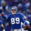 EAST RUTHERFORD, NJ -  JANUARY 11:  Kevin Boss #89 of the New York Giants gestures against the Philadelphia Eagles during the NFC Divisional Playoff Game on January 11, 2009 at Giants Stadium in East Rutherford, New Jersey.  The Eagles defeated the Giants