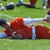 LAKE FOREST, IL - MAY 20: Jay Cutler #6 of the Chicago Bears participates during an organized team activity (OTA) practice on May 20, 2009 at Halas Hall in Lake Forest, Illinois. (Photo by Jonathan Daniel/Getty Images)