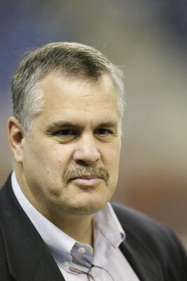 DETROIT - NOVEMBER 9:  Detroit Lions Team President Matt Millen looks on from the sideline during the game against the Chicago Bears on November 9, 2003 at Ford Field in Detroit, Michigan. The Lions defeated the Bears 12-10. (Photo by Tom Pidgeon/Getty Im