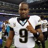 DETROIT - NOVEMBER 09:  David Garrard #9 of the Jacksonville Jaguars celebrates after defeating the Detroit Lions on November 9, 2008 at Ford Field in Detroit, Michigan. Jacksonville defeated Detroit 38-14.  (Photo by Jim McIsaac/Getty Images)