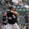 TUCSON, AZ - MARCH 5: Nick Swisher #30 of the Chicago White Sox stands stands ready at bat during a spring training game against the Colorado Rockies at Hi Corbett Field on March 5, 2008 in Tucson, Arizona. The White Sox defeated the Rockies 5-2. (Photo b
