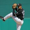 TUCSON, AZ - MARCH 1:  Javier Vazquez #33 of the Chicago White Sox pitches against the Arizona Diamondbacks at Tucson Electric Park on March 1, 2007 in Tucson, Arizona. (Photo by Lisa Blumenfeld/Getty Images)