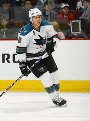 OTTAWA - FEBRUARY 26:  Joe Pavelski #8 of the San Jose Sharks skates against the Ottawa Senators during the game on February 26, 2009 at the Scotiabank Place in Ottawa, Ontario, Canada. (Photo by Phillip MacCallum/Getty Images)
