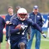 FOXBOROUGH - MAY 2: Darius Butler #27 participates in a drill during the New England Patriots Minicamp at Gillette Stadium May 2, 2009 in Foxborough, Massachusetts. (Photo by Jim Rogash/Getty Images)