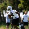 ALAMEDA, CA - MAY 08:  Darrius Heyward-Bey #12 of the Oakland Raiders runs drills during the Raiders minicamp at the team's permanent training facility on May 8, 2009 in Alameda, California.  (Photo by Ezra Shaw/Getty Images)
