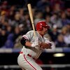 DENVER - APRIL 11:  Matt Stairs #12 of the Philadelphia Phillies takes an at bat against the Colorado Rockies during MLB action at Coors Field on April 11, 2009 in Denver, Colorado. The Phillies defeated the Rockies 8-4.  (Photo by Doug Pensinger/Getty Im