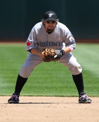 OAKLAND, CA - MAY 10:  Kevin Millar #30 of the Toronto Blue Jays waits in the field against the Oakland Athletics during a Major League Baseball game on May 10, 2009 at the Oakland Coliseum in Oakland, California.  (Photo by Jed Jacobsohn/Getty Images)