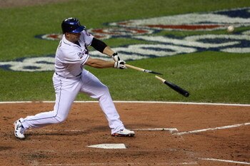 ST. LOUIS, MO - JULY 14:  National League All-Star David Wright of the New York Mets breaks his bat on a swing during the 2009 MLB All-Star Game at Busch Stadium on July 14, 2009 in St Louis, Missouri. (Photo by Elsa/Getty Images)