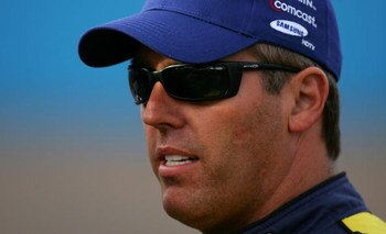 AVONDALE, AZ - NOVEMBER 09: Jeremy Mayfield, driver of the #66 Haas Automation Chevrolet, looks on from the grid during qualifying for the NASCAR Nextel Cup Series Checker Auto Parts 500 at Phoenix International Raceway on November 9, 2007 in Avondale, Ar