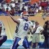 TAMPA, FL - JANUARY 1:  Quarterback Rex Grossman #8 of the Florida Gators throws a pass against the Michigan Wolverines during the Outback Bowl at Raymond James Stadium on January 1, 2003 in Tampa, Florida.  The Wolverines defeated the Gators 38-30.  (Pho