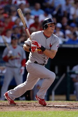 KANSAS CITY, MO - JUNE 20:  Rick Ankiel #24 of the St. Louis Cardinals bats against the Kansas City Royals during the game on June 20, 2009 at Kauffman Stadium in Kansas City, Missouri. (Photo by Jamie Squire/Getty Images)