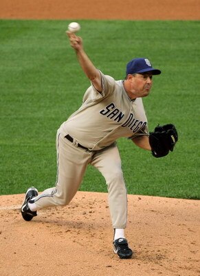 DENVER - JUNE 30:  Starting pitcher Greg Maddux #30 of the San Diego Padres delivers against the Colorado Rockies at Coors Field on June 30, 2008 in Denver, Colorado.  (Photo by Doug Pensinger/Getty Images)