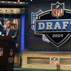 NEW YORK - APRIL 25:  NFL Commissioner Roger Goodell introduces Detroit Lions #1 draft pick Matthew Stafford at Radio City Music Hall for the 2009 NFL Draft on April 25, 2009 in New York City  (Photo by Jeff Zelevansky/Getty Images)