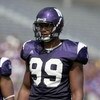 EVANSTON, IL - SEPTEMBER 8: Corey Wootton #99 of the Northwestern Wildcats looks on during the game against the Nevada Wolf Pack on September 8, 2007 at Ryan Field at Northwestern University in Evanston, Illinois. (Photo by Jonathan Daniel/Getty Images)