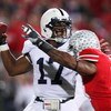 COLUMBUS, OH - OCTOBER 25: Defensive lineman Thaddeus Gibson #90 of the Ohio State Buckeyes pressures quarterback Daryll Clark #17 of the Penn State Nittany Lions in the first half on October 25, 2008 at Ohio Stadium in Columbus, Ohio.  (Photo by Jamie Sa