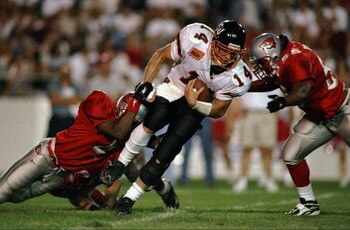 5 Sep 1998:  Seth Burford #14 of the Idaho State Bengals runs with the ball during a game against the University of New Mexico Lobos at the University Stadium in Albuquerque, New Mexico. The Lobos defeated the Bengals 38-9.
