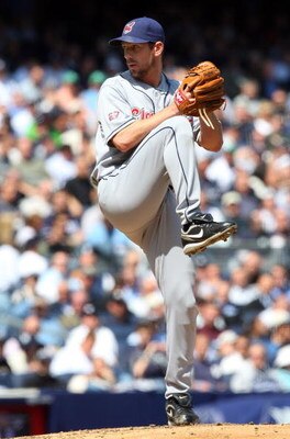 NEW YORK - APRIL 16:  Cliff Lee #31 of the Cleveland Indians pitches against the New York Yankees during opening day at the new Yankee Stadium on April 16, 2009 in the Bronx borough of New York City. This is the first regular season MLB game being played 