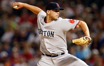 ARLINGTON, TX - JULY 20:  Pitcher Justin Masterson #63 of the Boston Red Sox on July 20, 2009 at Rangers Ballpark in Arlington, Texas.  (Photo by Ronald Martinez/Getty Images)