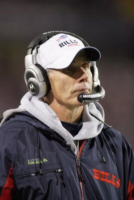 ORCHARD PARK - NOVEMBER 17:  Head coach DIck Jauron of the Buffalo Bills watches the action during the game against the Cleveland Browns on November 17, 2008 at Ralph Wilson Stadium in Orchard Park, New York. (Photo by: Rick Stewart/Getty Images)