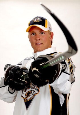 OTTAWA, ON - JUNE 20:  Seventh overall pick, Colin Wilson of the Nashville Predators poses for a portrait after being selected during the 2008 NHL Entry Draft at Scotiabank Place on June 20, 2008 in Ottawa, Ontario, Canada.  (Photo by Andre Ringuette/Gett