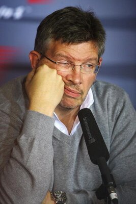 NORTHAMPTON, UNITED KINGDOM - JUNE 19:  Ross Brawn, Team Principal of Brawn GP, attends the Team Owners press conference following practice for the British Formula One Grand Prix at Silverstone on June 19, 2009 in Northampton, England.  (Photo by Paul Gil