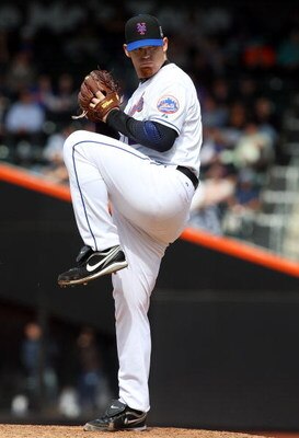 NEW YORK - APRIL 29:  J.J. Putz #22 of the New York Mets delivers a pitch against the Florida Marlins on April 29, 2009 at Citi Field in the Flushing neighborhood of the Queens borough of New York City. The Marlins defeated the Mets 4-3.  (Photo by Jim Mc