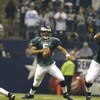 Philadelphia Eagles Donovan McNabb sets to pass   against the Dallas Cowboys on Monday Night Football November 15, 2005 at Texas Stadium.  (Photo by Al Messerschmidt/Getty Images)
