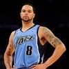 LOS ANGELES, CA - APRIL 19:  Deron Williams #8 of the Utah Jazz looks on against the Los Angeles Lakers in Game One of the Western Conference Quarterfinals during the 2009 NBA Playoffs at Staples Center on April 19, 2009 in Los Angeles, California. NOTE T