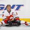 PHILADELPHIA - MARCH 05: Jerome Iginla #12 of the Calgary Flames skates in warmups prior to his game against the Philadelphia Flyers on March 5, 2009 at the Wachovia Center in Philadelphia, Pennsylvania. (Photo by Bruce Bennett/Getty Images)